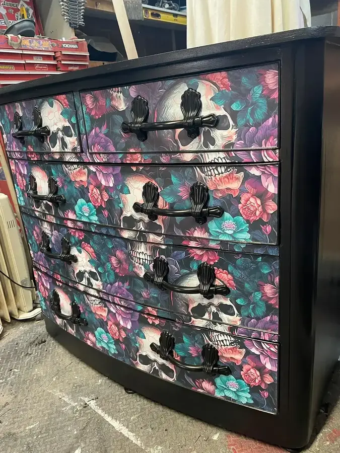 Floral statement drawers · Sold